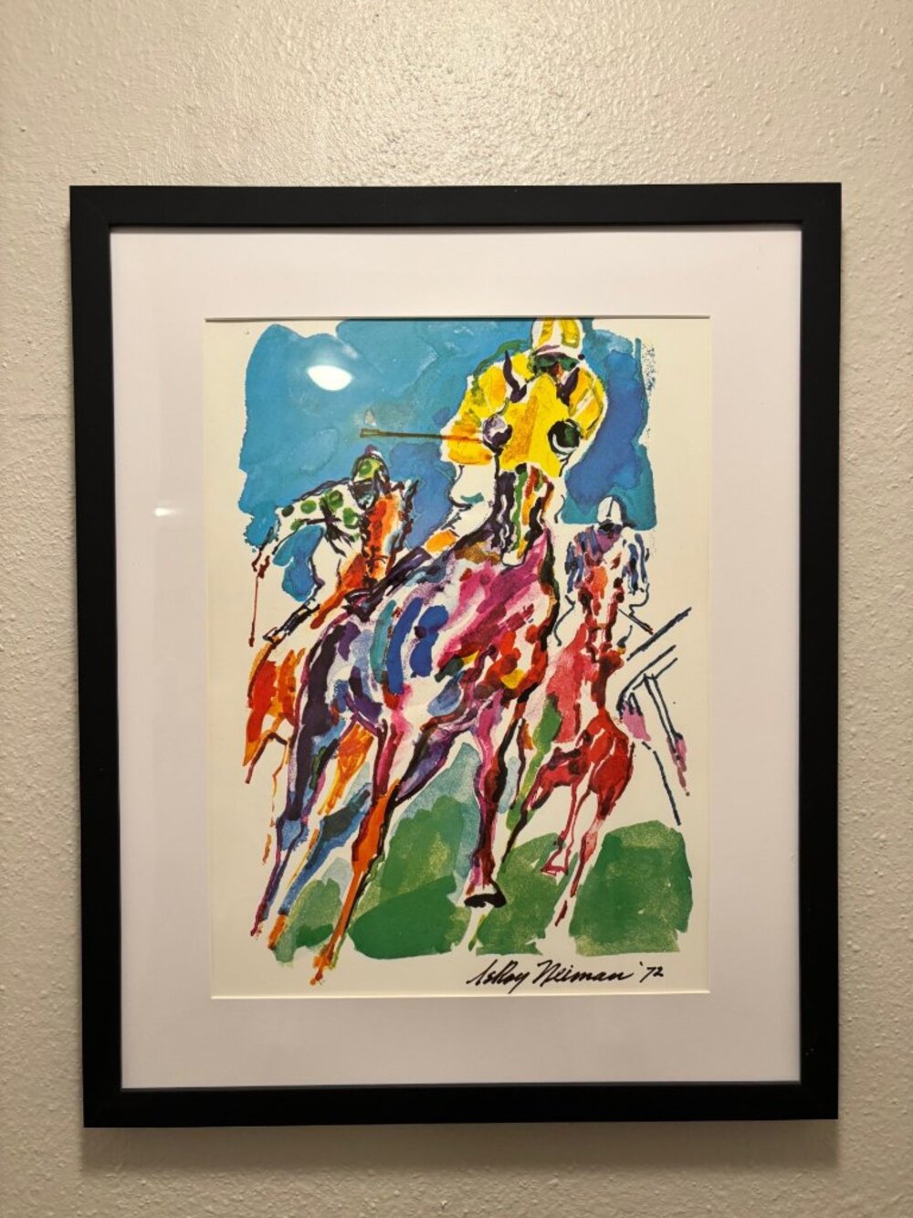 Leroy Neiman Framed 12x15 Inch Art Print - Home Stretch